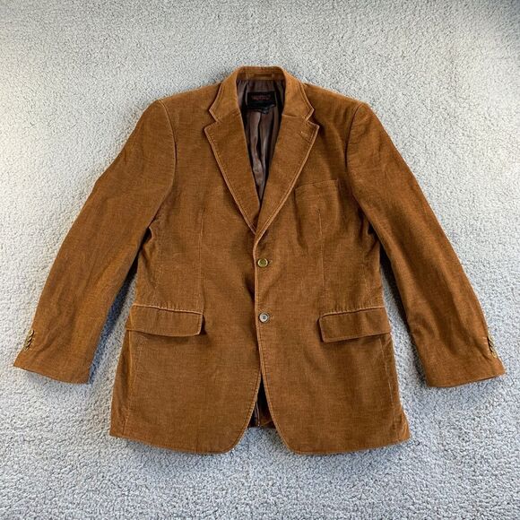 Quattro Other - Di‎ Quattro Blazer Mens 42 R Brown Corduroy Sport Coat Jacket 2 Button Casual